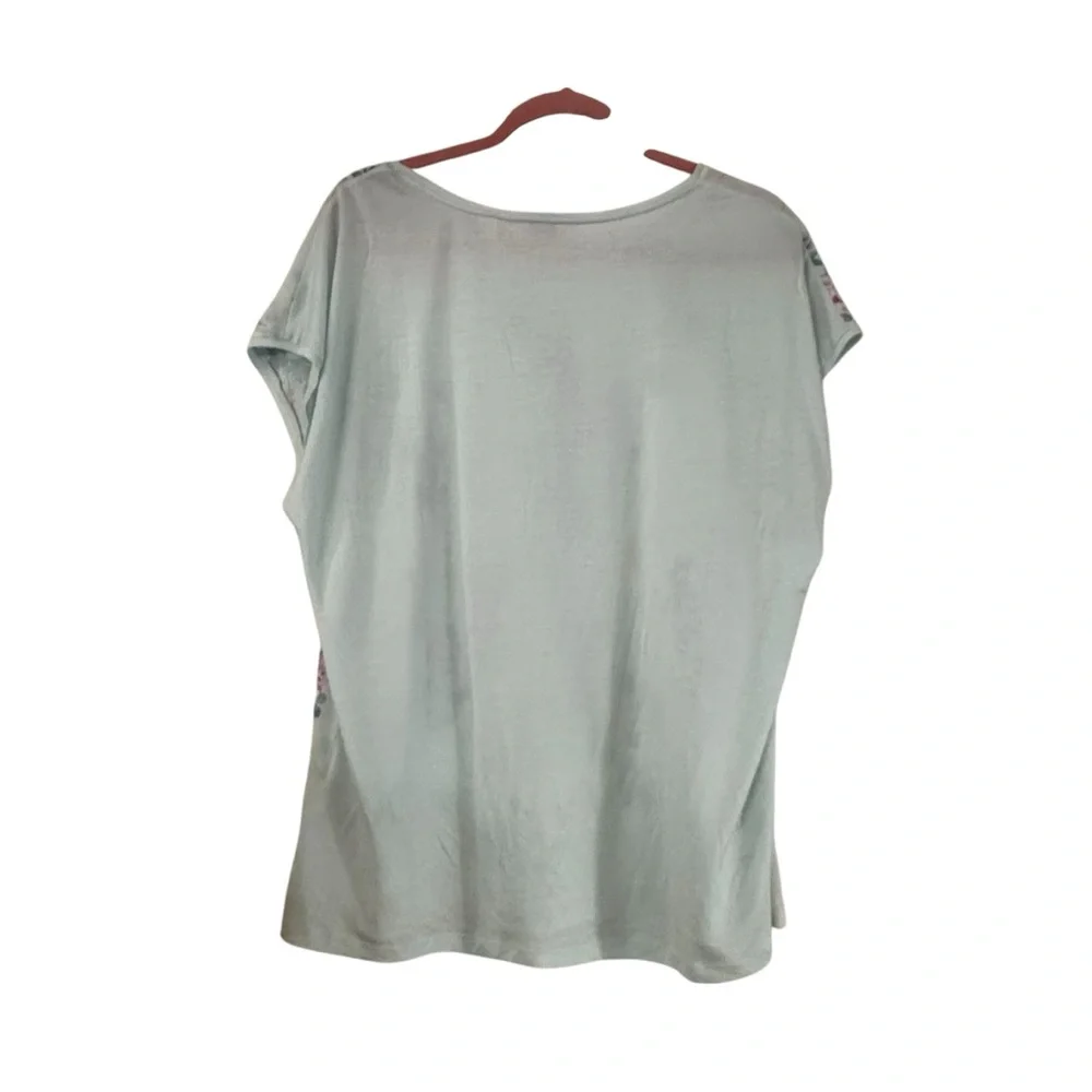 Ted Baker London Benlita Sorbet Tee Pale Green Floral Womens Size XL - Picture 5 of 5